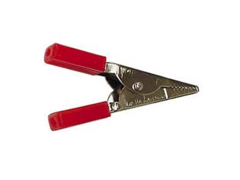 Pince crocodile  a souder ouverture max : 15mm - cat1  60vdc 3a - l = 50mm - rouge -