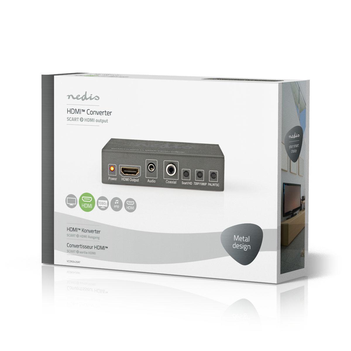 Convertisseur péritel vers hdmi +  extracteur de son  (analogique : jack 3.5mm + numérique : spdif)