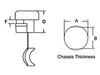 E44-Passe-fil type serre-câble pour câbles plats 2,3 x 4,5mm lot de 10  pièces à 2,00 €