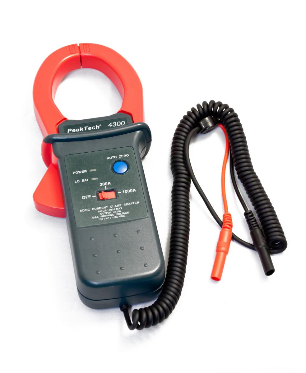 Adaptateur type pince ampèremétrique pour mumtimètre 1000a ac/dc - cat2 1000v -