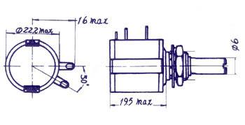 Potentiometre 10 tours lineaire 100 ohms