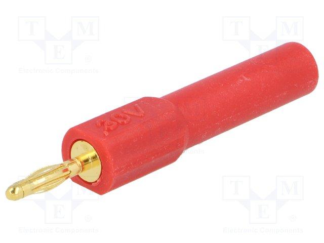 E44-Adaptateur fiche banane male 2mm vers fiche femelle 4mm - cat1