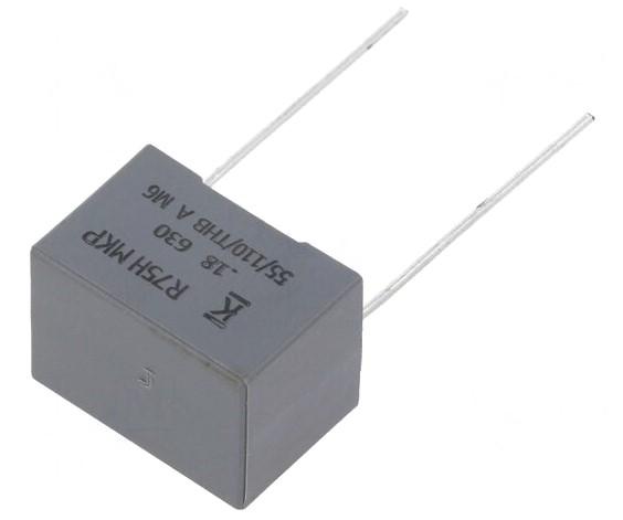 Condensateur polypropylène r75 180nf 630vdc 250vac tht ±5%