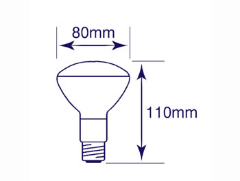 Lampe e27 230v 60w couleur jaune r80