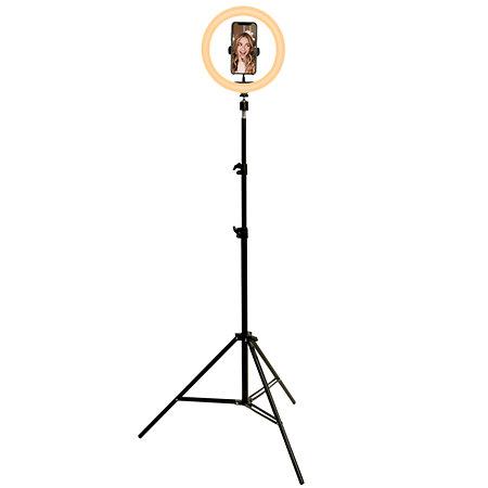 Anneau lumineux pour podcast vidéo ou photo plugger studio ringlite10 set diamètre 10" / trépied + télécommande bluetooth