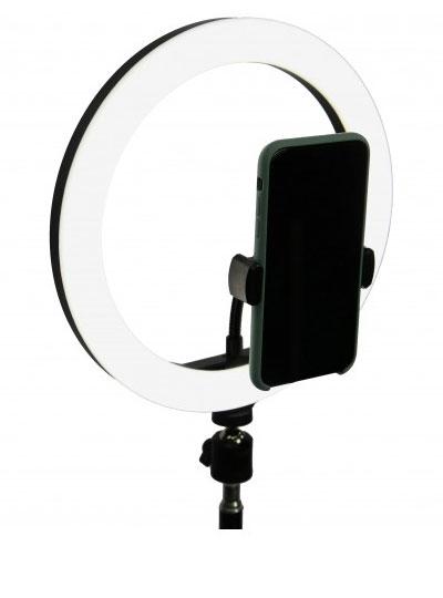 Anneau lumineux pour podcast vidéo ou photo plugger studio ringlite10 set diamètre 10" / trépied + télécommande bluetooth