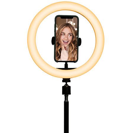Anneau lumineux pour podcast vidéo ou photo plugger studio ringlite10 set diamètre 10" / trépied + télécommande bluetooth