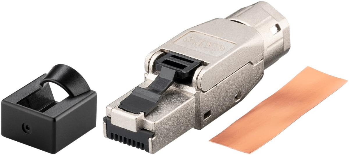 Fiche rj45 sans outil cat 8.1 stp blindé