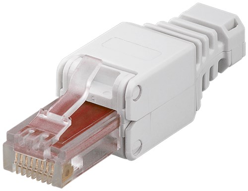 Fiche rj45 male cat6e a clipser sans outil
