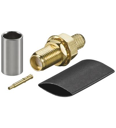 Fiche rp-sma femelle a sertir pour cable rg58