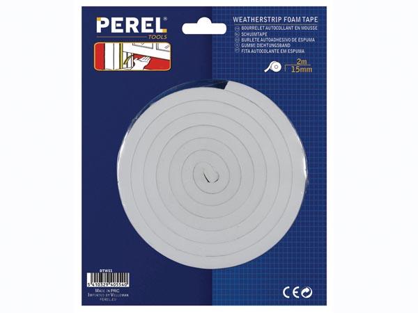 Joint autocollant en mousse 15mm x 2m blanc