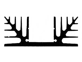 Radiateur 2 x to3 88 x 75 x 35mm type u rth : 2.5°c/w