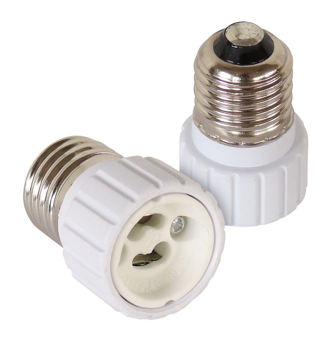 E44-Adaptateur culot gu10 en culot e27 à 1,90 € (Adaptateurs de culot)