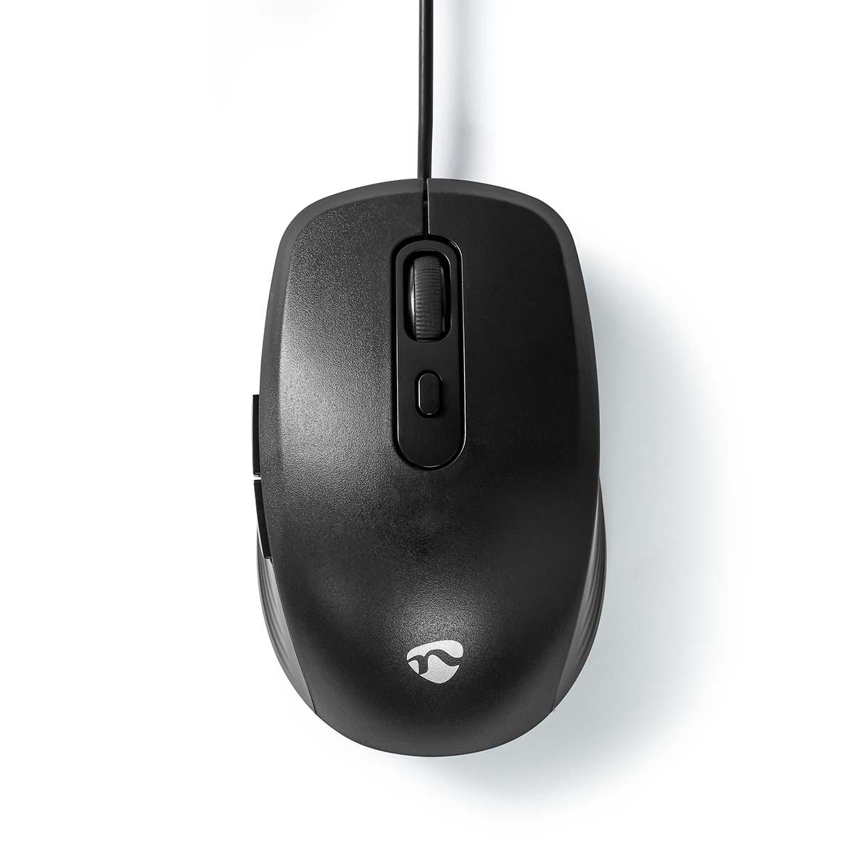 Souris filaire 6 boutons 1200 / 1800 / 2400 / 3600 dpi | ppp (dpi) réglable noire