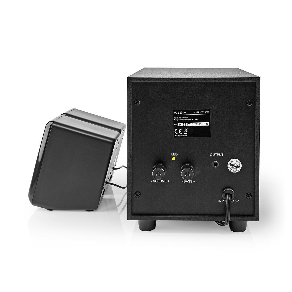 Haut-parleur pc / smartphone 2.1 (2x33w + caisson de basse 15w) jack 3.5 mm / usb power