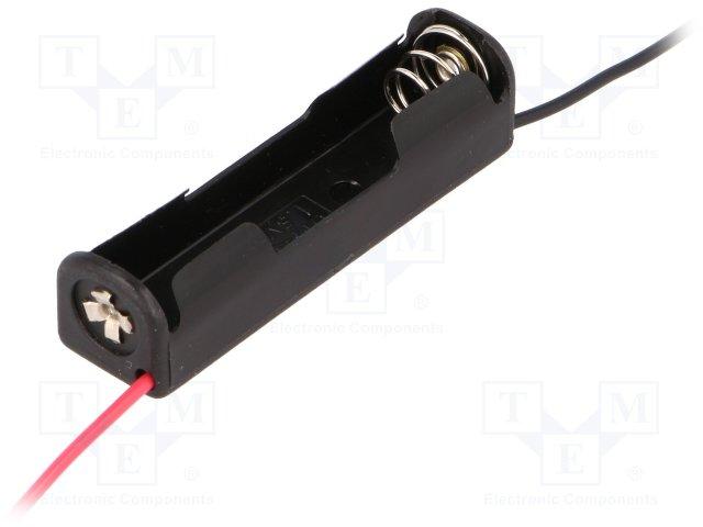 Coupleur de 1 pile aaa (r03), a fils 50 x 13 x 12mm