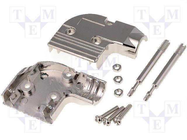 Capot metallique pour connecteur sub-d 25 broches sortie angle 90°