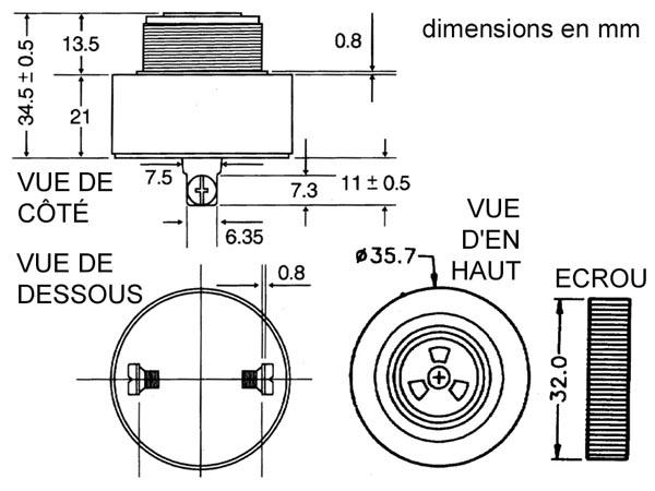 Alarme 95db DC 3-24V 12V, Buzzer électronique, signal sonore