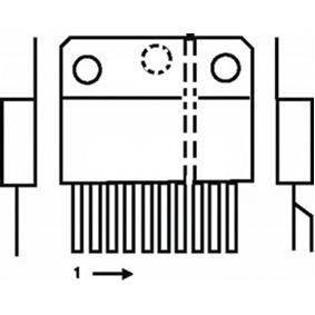 Monolithic integrated circuit intended as fm mixer / oscillator in portable radios sip9