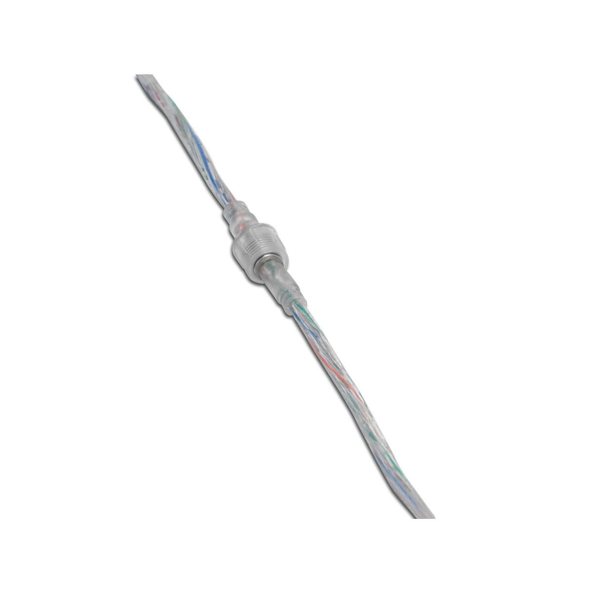 Cordons 4 fils connect. m/f-ip65 - transparent