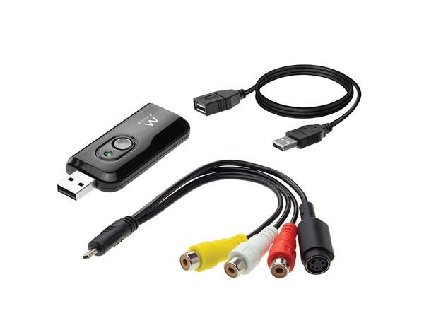 Numériseur vidéo usb 2.0 audio/vidéo rca vers port usb