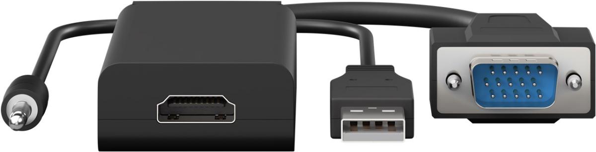 Adaptateur Vga Male + Audio Vers Hdmi Femelle 1080P + Alimentation Usb