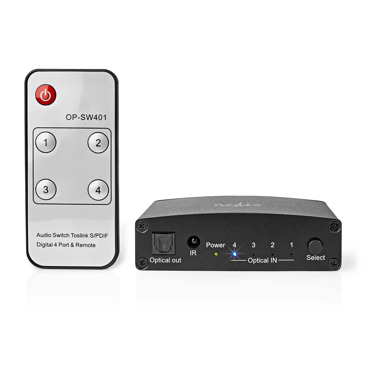 Répartiteur 1 x entrée toslink femelle - vers  4x toslink femelle