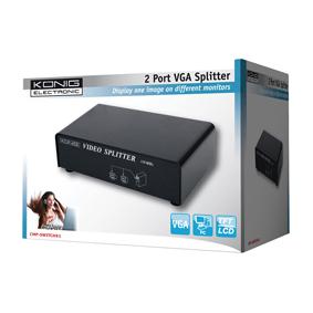 Repartiteur vidéo 1 entrée vga/ 2 sorties vga permet de visualiser une entrée sur plusieurs écrans