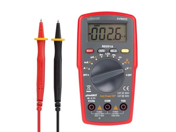 E44-Multimètre  numérique:ohmètre/volmètre/amperemètre/thermometre/frequencemètre/ capacimètre/inductancemètre cat4-600v à 99,90 €