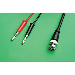 Cordon de mesure bnc male / 2 x fiches bananes males 4mm - cat1  60vdc 5a -  l=0.90m
