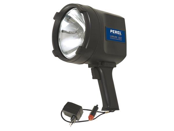 Projecteur halogène rechargeable 12v/230v- 55w noir