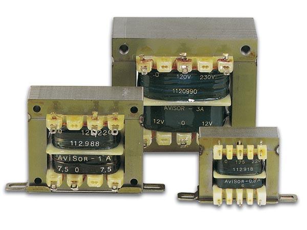 Transfo 48va 2x 24v 230v circuit 62.5x75x30mm