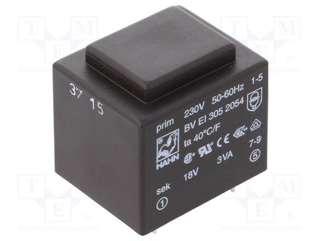 Transfo moule 10va 2x24v - 50x43x35mm