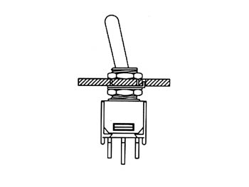 Inter a levier subminiature unipolaire on- (on ) percage 5.2mm pour ci