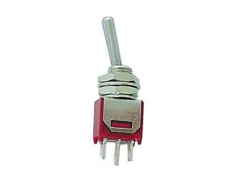 Inverseur subminiature vertical unipolaire on-on - type pour ci sans filetage