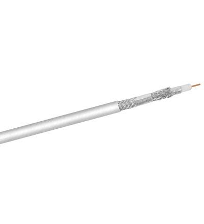 Câble coaxial 75ohm quadruple blindage 120db attenuation 5.1db à 100mhz classe à l=100m d=8.1mm qualite pro