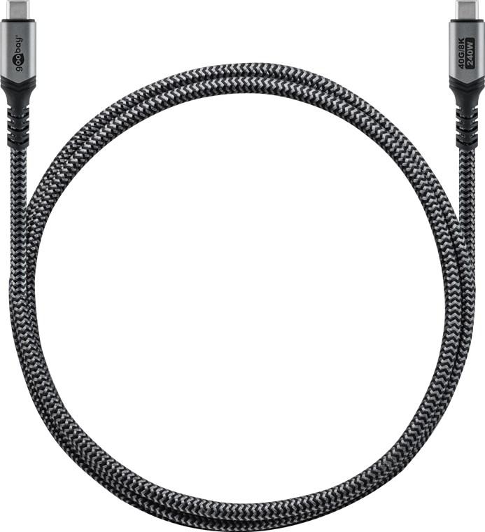 Cable usb-c 4.0 haute puissance (240w) haute résolution (8k@60hz) haut débit (40gbit/s) l=1.8m