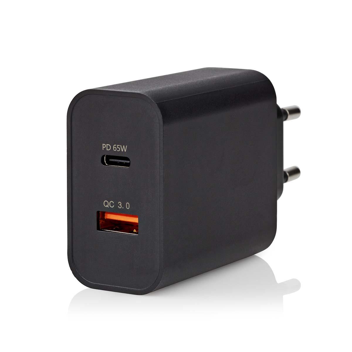 Chargeur universel usb-c automatique multitension + usb-a qc3.0 65w max