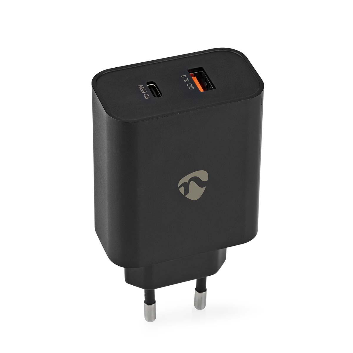 Chargeur universel usb-c automatique multitension + usb-a qc3.0 65w max