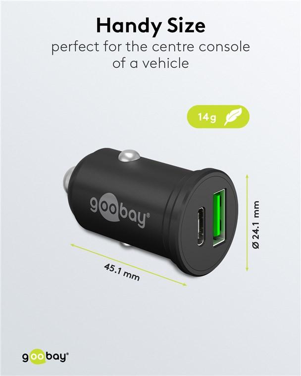 Chargeur rapide USB 2.4A sur prise allume-cigare (noir) - Câble USB Goobay  sur