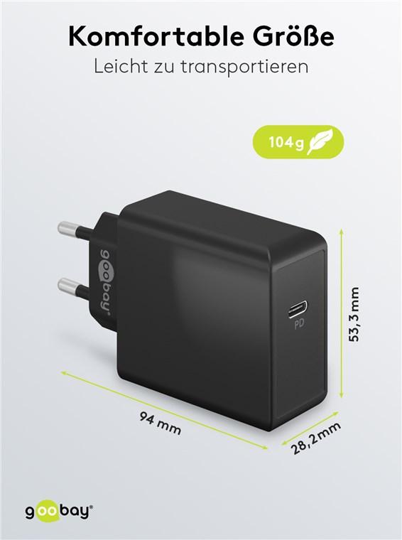 E44-Chargeur rapide usb-c pd3.0 multi tension (65w) pc portable