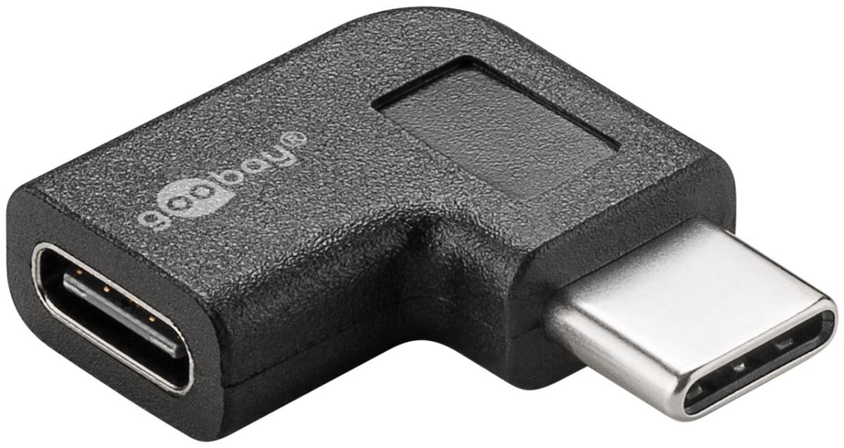 Adaptateur usb-c male vers usb-c femelle coudé 90° 5 gbit/s