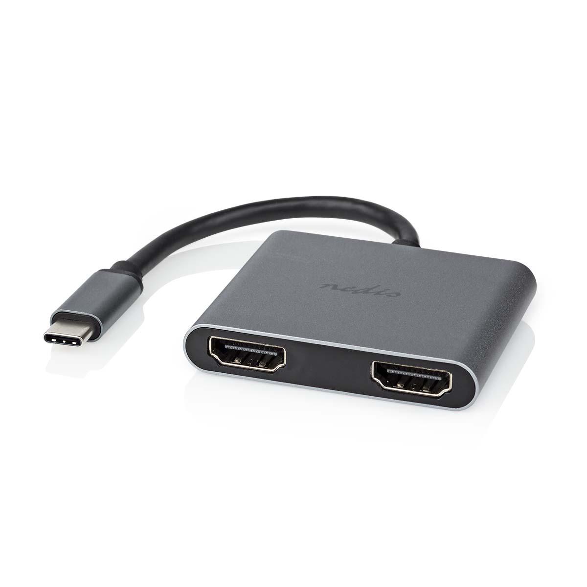 Adaptateur usb-c vers 2 hdmi femelles