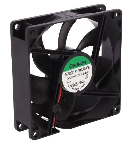 Ventilateur 12v 0.14a 92x92x25mm 87.04m3/h 34dba sunon roulement a billes