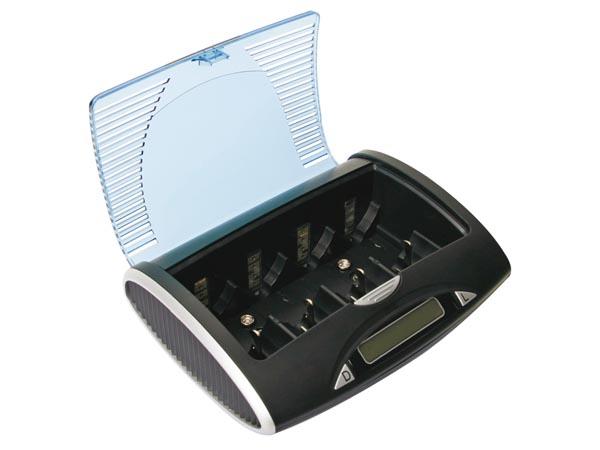 Chargeur/dechargeur rapide pour accus ni-mh r03/r06/r14/r20/ 9v affichage lcd sortie usb