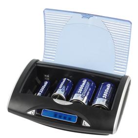Chargeur/dechargeur rapide pour accus ni-mh r03/r06/r14/r20/ 9v affichage lcd sortie usb