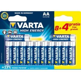 E44-Pile cylindrique alcaline aaa (r03) hight energy 1.5v- 1100ma varta  4903.121.414 (8+4 = 12 pc/bl) à 11,90 €