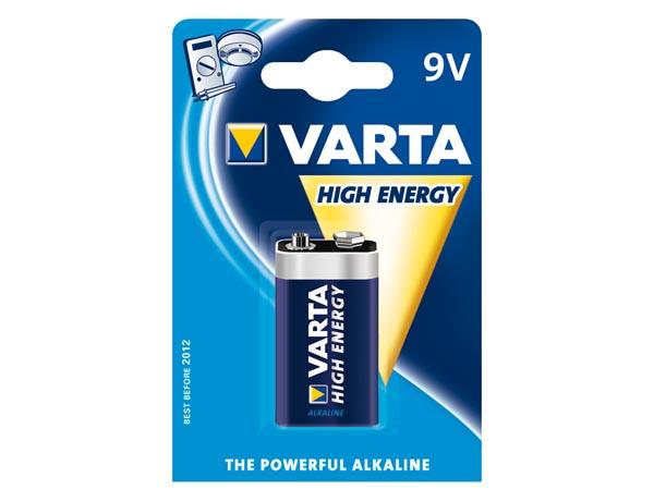 Pile alcaline e-block 9v (26.5 x 18 x 48.5mm) varta 4922.121.411