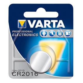 Pile bouton lithium 3.0v 85ma (20 x 1.6mm) cr2016varta 6016.801.401