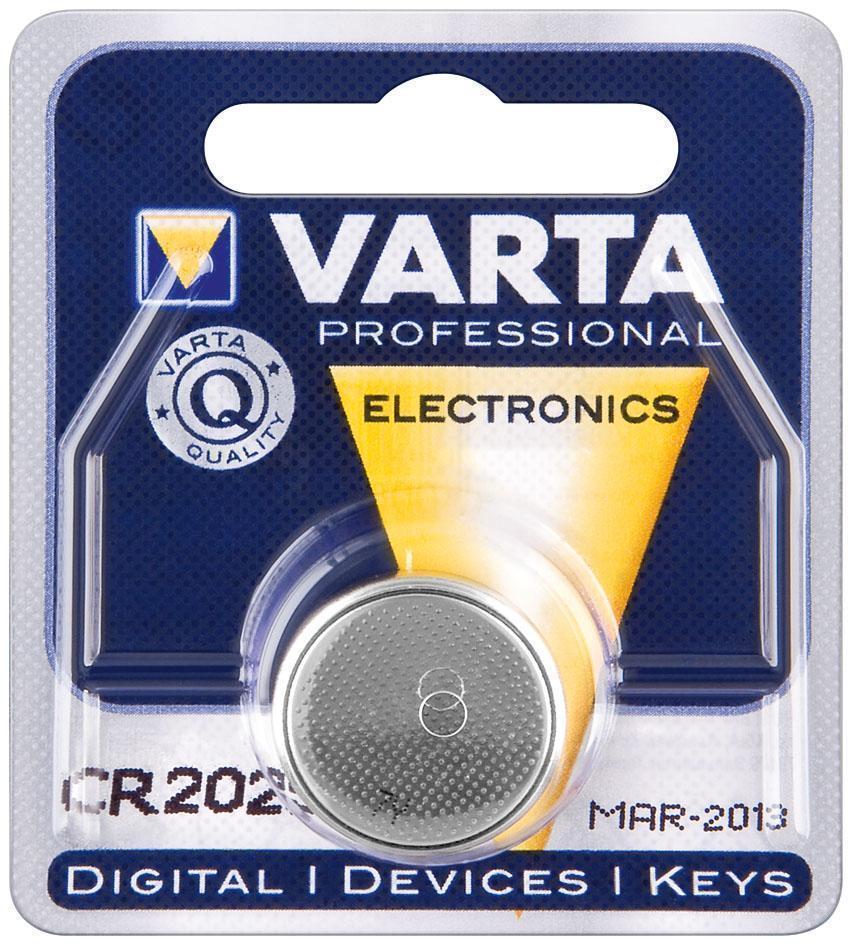 E44-Pile bouton lithium 3.0v 170ma (20x 2.5mm) cr2025 varta 6025.801.401 à  1,90 €